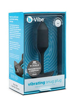 Load image into Gallery viewer, b-Vibe Vibrating Snug Plug Black Medium 500 g
