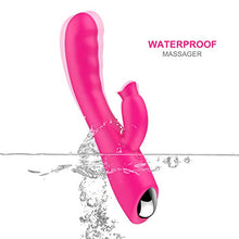 Load image into Gallery viewer, G Spot Adult Toy Vibrator Thrusting Dual Motor Cordless Soft Sucking Rose for Women Sucker Waterproof Pleasure Quiet Rabbit pleasurable Heat Vibrating Clitoralis Clitoral Tongue
