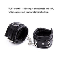 Load image into Gallery viewer, RYOZOCH Adjustable Handcuffs Wrist Ankle Bracelets SM Adult Plush PU Leather Bondage Fetish Handcuffs kit Cuff Restraint Set Sex Toy (Ankle)
