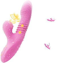 Load image into Gallery viewer, Rabbit Vibrator, Pulsating G Spot Rabbit Vibrator, 2-in-1 Pulse Clitoral Thrusting Vibrator, Rabbit G-spot Clitoralis Stimulator and can Heat, 7 Vibration &amp; 7 Licking Modes
