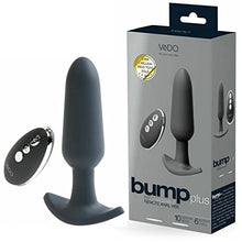 Load image into Gallery viewer, VeDO Bump Plus Rechargeable Vibrating Waterproof Anal Vibe with Remote Control - Just Black
