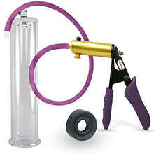 Load image into Gallery viewer, LeLuv Ultima Purple Premium Penis Pump with Ergonomic Grips and Silicone Hose w/TPR Sleeve - | 12&quot; x 2.50&quot; Diameter
