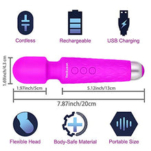 Load image into Gallery viewer, Massager for Women, 8 Powerful Speeds 20 Modes, Personal Rechargeable Massager, Handheld Waterproof Massager Therapy Back Neck Muscle Aches Sports Recovery, Quiet

