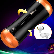 Load image into Gallery viewer, SOIMISS Double- Head Automatic Male Masturbator Masturbation Cups Realistic Male Interactive Voice Male Stroker Toy (Black)
