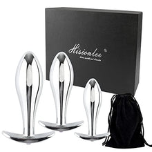 Load image into Gallery viewer, Anal Plugs Luxury Jewelry Anal Trainer Kit Metal Butt Plug Prostate Massage Sex Toy Stimulation Adult Sex Toys for Men Women(Silver)
