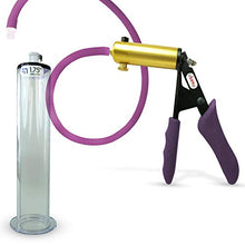 Load image into Gallery viewer, LeLuv Ultima Purple Premium Penis Pump with Ergonomic Grips and Silicone Hose | 9&quot; Length x 1.75&quot; Diameter Wide Flange Cylinder
