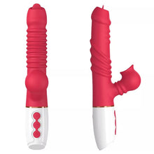 Load image into Gallery viewer, Realistic Rose Rabbit Vibrator Thrusting Dildo for Women, Licking Tongue G Spot Sex Toy with 3 Telescopic &amp; 10 Vibration Modes ,Clitoral Stimulator for Women Adult Sex Toys &amp; Games
