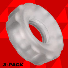 Load image into Gallery viewer, hnkyjunk Super HUJ, 3-Pack C-Rings Penis Rings, Clear ICE
