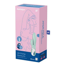 Load image into Gallery viewer, Satisfyer Air Pump Bunny 5+ Rabbit Vibrator with Inflatable Shaft and App Control - G-Spot and Clitoris Stimulation, Vibrating Dildo - Compatible with Satisfyer App, Waterproof, Rechargeable

