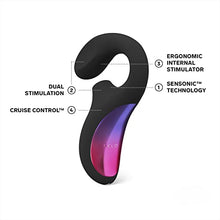 Load image into Gallery viewer, LELO Enigma Cruise Dual Stimulator Waterproof Clitoral Vibrator Intimate Sex Toy with 8 Vibrating Patterns Rabbit Sex Toy Vibrator for Women, Black
