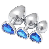 Anal Plug Anal Beads Buttplug But Plug Sex Toys Plug Anal Sexuales Anal Trainer Luxury Jewelry Design Fetish Anal Butt Plug Adult Toys Butt Toys But Plug for Women Butt Plus Beginners Set(Blue)