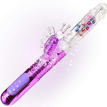 Load image into Gallery viewer, Toy Rose for Women G Spot Sucking Vibrator Butterfly Telescopic stimulating Adult Sex Heating Rabbit Gift Toys Stimulator Bead Swing Handheld Massager Couple Female Vibes
