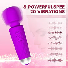 Load image into Gallery viewer, Vibrator, Dildo, Sex Toys, Upgraded 2023 New G-Spot Clit Vibrators, Waterproof Personal Wand Vibrator for Women, Hand-Held 20 Vibration Modes and 8 Speed Intensities Adult Female Sex Toys, Purple
