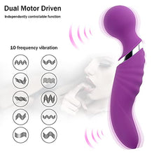 Load image into Gallery viewer, G Spot Clitoral Vibrator Sex Toys - with 10 Vibration Modes Rechargeable Waterproof Quiet Vibrators, Female Breast Stimulation Vagina Massagers for Couples (Purple)
