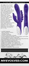 Load image into Gallery viewer, Evolved Love is Back- Lick Me Triple Stim Vibe - Rechargeable Silicone 8-Speed Licking &amp; Vibration in Chunky Shaft with Textured Fin Vibrator - Purple
