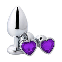 2022 Newly Anal Sex Trainer 3PCS Silicone Jeweled Butt Plugs, Anal Sex Toys Kit for Starter Beginner Men Women Couples,Adult Anal Sex Toys with Different Sizes Heart-Shaped (1-Purple)