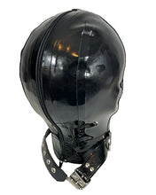 Load image into Gallery viewer, Rubber Mask Halloween Latex Hood with Detachable Blindfold and Mouth Cover Cosplay SM Ball (XS)
