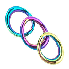 Load image into Gallery viewer, Stainless Steel Metal Cock Ring Metal Penis Ring,Made of Curved Stainless Steel Arc Ringand Polished Without Edges Colorful
