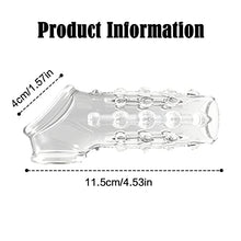 Load image into Gallery viewer, Silicone Penis Enlargement Sleeve Cock Ring Penis Lock Sperm Sex Products Delay Ejaculation Sex Toys for Men Adult (Transparent)
