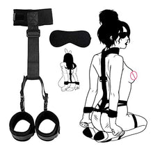 Load image into Gallery viewer, Bondage Restraint Kit with Blindfold Neck to Wrist Sex Posture Handcuffs Collar Accessories Tied Up for Women for Men Kinky Play Bed Restraint Sexy Straps Women&#39;s Hoodies
