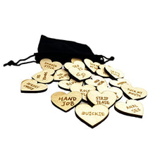 Load image into Gallery viewer, 20Pcs Funny Tokens Sex,Date Night Activity Tokens Funny Wooden Couples Date Night Activity Token Romantic Funny Sex Token Gift Valentines Ideas Gifts for Couples
