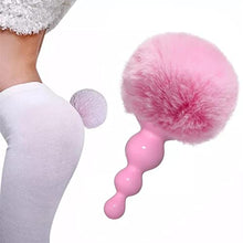 Load image into Gallery viewer, LSCZSLYH Silicone Anal Plug Plush Rabbit Tail Sex for Women Men Gay Sexy Butt Plug Tail Anal Plug Erotic Role Play Accessories (Color : Purple-White)
