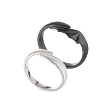 Load image into Gallery viewer, CHIHUOBANG 2Pcs/Set Adjustable Ring Couple Matching Rings for Woman Man Angel Devil Open Rings Black White Couple Ring for Her Him Couples Matching Rings
