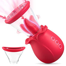 Load image into Gallery viewer, Rose Sex Toy Stimulator for Women, Tongue Licking Rose Sucking Sex Vibrator, 3 in 1 Nipple Clitoral G spot Stimulator for Women-Rose Toy Sex Licker Adult Sex Toys for Woman&amp;Couples Rose Vibrators
