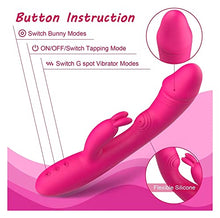 Load image into Gallery viewer, Rabbit slap vibrator double shock massage stick female vibrator plug-in outdoor controllable adult sensual toy female pleasure tool female/female yoga exercise pleasure toy 10-frequency sucking/10-fre
