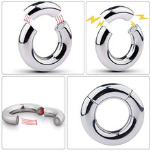 Load image into Gallery viewer, Healifty Penis Rings Delay Stainless Steel Lock Ring Men Delay Ejaculation Penis Ring Penis Restraint Supplies for Adult Men
