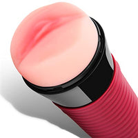 Male Masturbators Cup with 7.9 Inches Intertable Deepth, Realistic Texture Vagina Pocket Pussy Ultra-Soft Male Stroker for Adult Men Masturbation