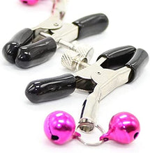 Load image into Gallery viewer, ZDUWD Adjustable Nipple Clips Reusable Nipple Clamps , Breast Clip Massager Clamps Non Piercing Body Jewelry Couple Flirting Toy 4pcs 71469, Black
