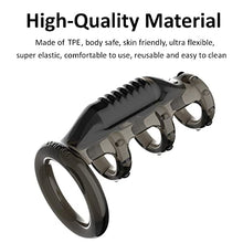 Load image into Gallery viewer, Cock Ring with Vibrator, G spot Stimulator Massager Strap On Penis Enlargement Silicone Penis Sleeve, Delay Ejaculation Stronger Erection Enhancement Adult Sex Toys for Men Male Black
