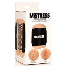 Load image into Gallery viewer, Mistress Double Shot BioSkin Pussy and Ass Stroker for Men &amp; Couples. Soft &amp; Stretchy with Textured Inner Tunnel. Realistic Look &amp; Feel. Travel Friendly - Light
