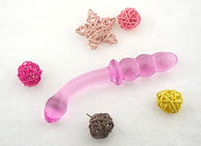 Load image into Gallery viewer, CCHW Pink Glass Dildo Pleasure Wand Penis -- Crystal Anal Beads Butt Plug Personal Massager G-Spot Stimulation Adult Sex Toy 1.0 Count
