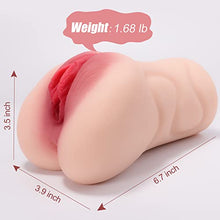 Load image into Gallery viewer, Realistic Male Masturbator Pocket Pussy Stroker for Men Masturbation, 2 in 1 Easy Grip Male Stroker Lifelike Adult Sex Toy Portable Penis Sucking Toy Closed End
