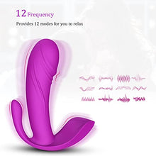 Load image into Gallery viewer, Wearable Vibrator Sex Stimulator for Women, Clitoral G Spot Anal Vibrator Butterfly Vibrating with Remote Control, Waterproof Womens Pleasure Sexual Adult Sex Toys Purple
