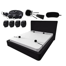 Load image into Gallery viewer, Sex Restraining Bondage BDSM Kit, Handcuffs Sex Bed Adult Set, BDSM Bondaged Restraints Sex Furniture for Couples, Restraints Sex Straps &amp; Ankle Cuffs, Blindfold &amp; Tickler Included
