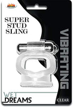 Load image into Gallery viewer, Hott Products Unlimited 53686: Wet Dreams Vibrating Super Stud Sling Clear
