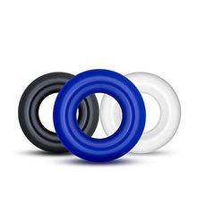 Load image into Gallery viewer, Blush Stay Hard Donut Cock Rings - Soft, Super Stretchy - Increase Stamina - Longer, Harder, Bigger Erections - Add Girth - Performance, Pleasure Enhancing for ED Sex Toy for Men, Couples - Black
