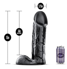 Load image into Gallery viewer, Blush Jet Brutalizer Giant Realistic Dildo, Sex Toy for Men, Sex Toy for Adults, Carbon Metallic Black
