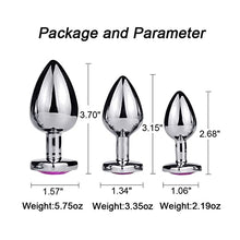 Load image into Gallery viewer, Anal Plug Heart 3 Sizes Stainless Steel Crystal Anal Plug Removable Butt Plug Anal Toys Dildo ( Color : Rose red , Size : L-4CM )
