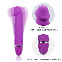 Load image into Gallery viewer, LANWAN 7.9&#39;&#39;Realistic Dildo Vibrator for Women with 7 Vibrating Pleasure Modes Rechargeable G-spot Stimulator Silicone Bendable Clitoris Vaginal Anal Massage Tools for Couple (Purple)
