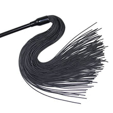 Load image into Gallery viewer, ABOOFAN Tickler Beat Black Leather Paddle Lovers Tickler Flogger Toy Party Whip Night Removable Flirting for Couples Cosplay Feather Tease Date Toys Paddles Spanking Fetish Silicone Pets Stick
