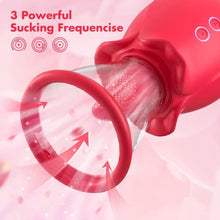 Load image into Gallery viewer, Rose Sex Toy Stimulator for Women, Tongue Licking Rose Sucking Sex Vibrator, 3 in 1 Nipple Clitoral G spot Stimulator for Women-Rose Toy Sex Licker Adult Sex Toys for Woman&amp;Couples Rose Vibrators
