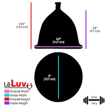 Load image into Gallery viewer, LeLuv Vacuum Breast Pump Kit Maxi Black with Gauge Uncollapsible Black Silicone Hose Natural Body Enhancement Increase Size Medium Suction Cups
