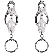 Load image into Gallery viewer, Clover Clip Nipple Clamps, Nipple Clamps, Non Piercing Nipple Clamps, Nipple Clamps for Pleasure Sex, Fantasy SM Sex Toy for Couples (Silver)
