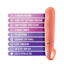 Load image into Gallery viewer, Blush Aria Smokin AF Silicone Vibrator - RumbleTech Powerful Rumbly 10 Vibration Settings - Curved for Perfect G Spot Stimulation - IPX7 Waterproof - Finger Loop for Accessibility - Sex Toy
