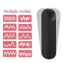 Load image into Gallery viewer, Bullet Vibrator, Clitoral G Spot Clit Nipple Vibrator Clitoralis Stimulator for Women, Anal Vaginal Toys Mini Adult Toys USB Rechargeable, 10 Modes Portable Waterproof Massager for Women, Black
