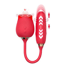 Load image into Gallery viewer, Rose Toy Vibrator for Woman,Clitoral Stimulator Licking Thrusting G Spot Dildo Vibrator with 10 Modes,Rose Adult Sex Toys Games,Vaginal Anal Nipple Toys -2
